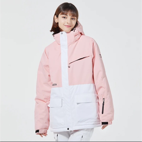 Snowverb pink and white snowsuit set jacket and pants (brand new with tags) - Picture 1 of 8